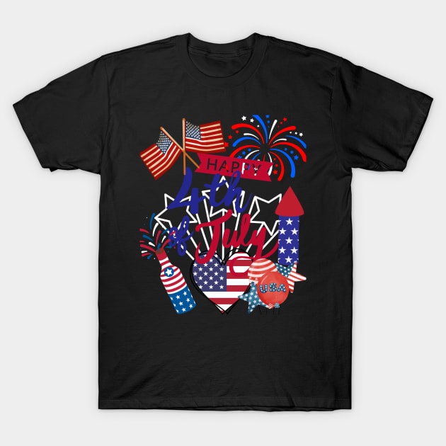 Holiday on the fourth day of July T-Shirt by BrookProject